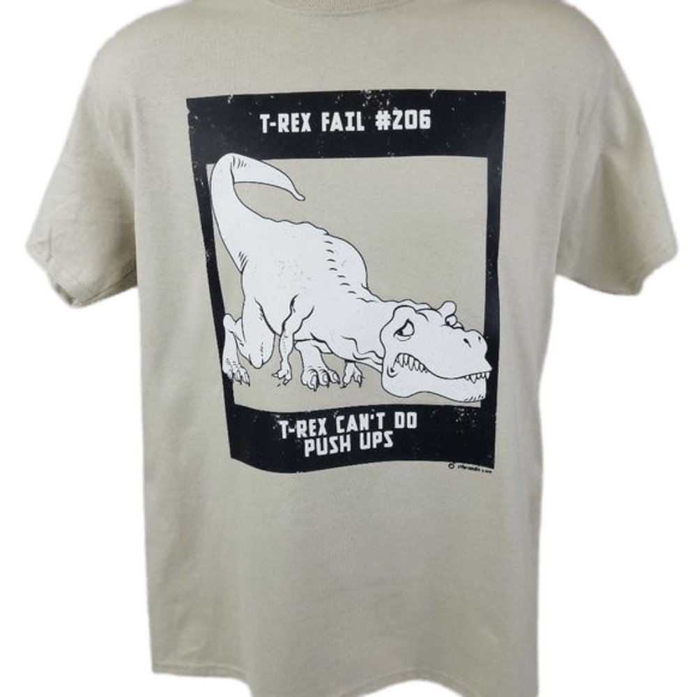 4 T-Rex Fail #206 T-Rex Can't Do Push Ups Graphic Shirt Dinosaur Funny kids
